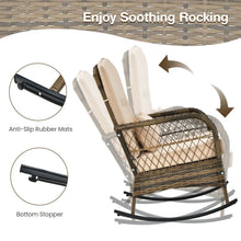 Load image into Gallery viewer, 3 Piece Outdoor Rocking Chair Set with Cozy Cushions and Pillow
