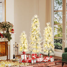 Load image into Gallery viewer, 3¡¯ 4¡¯ 5¡¯ Artificial Christmas Tree Set with Branch Tips and LED Lights
