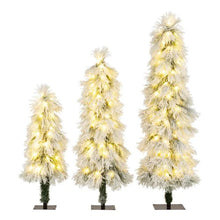 Load image into Gallery viewer, 3¡¯ 4¡¯ 5¡¯ Artificial Christmas Tree Set with Branch Tips and LED Lights
