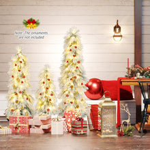 Load image into Gallery viewer, 3¡¯ 4¡¯ 5¡¯ Artificial Christmas Tree Set with Branch Tips and LED Lights
