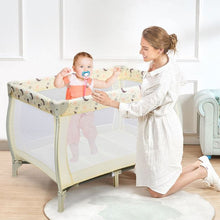 Load image into Gallery viewer, 3 in 1 Convertible Bassinet Cot with Changing Table and Toy Bar
