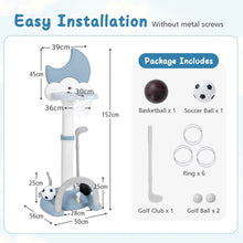 Load image into Gallery viewer, 4-In-1 Kids Basketball Hoop with Adjustable Height for Kids
