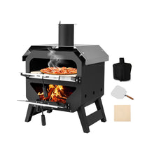 Load image into Gallery viewer, 45 cm Outdoor Pizza Oven with Pizza Stone and Oxford Cloth Cover
