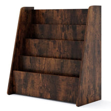 Load image into Gallery viewer, 4-Tier Wooden Children Bookshelf with Deep Compartments
