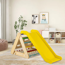 Load image into Gallery viewer, 4 in 1 Toddler Wooden Triangle Climber with Ramp and Sliding Board
