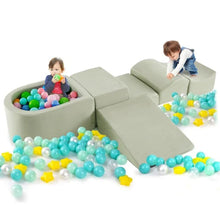 Load image into Gallery viewer, 5-Piece Climb and Crawl Playset with Ball Pit for Kids (Ocean Balls Not Included)
