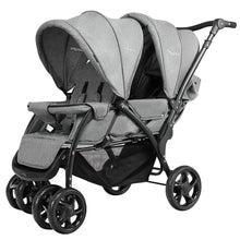 Load image into Gallery viewer, Double Pushchair with Adjustable Backrest and Sunshade
