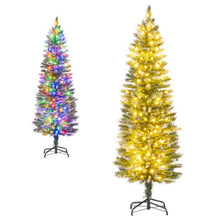 Load image into Gallery viewer, 5/6 FT Artificial Christmas Tree Pre-lit Xmas Tree with 150/250 Multi-color and Warm White Switchable LED Lights
