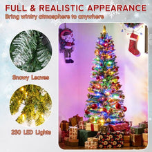 Load image into Gallery viewer, 5/6 FT Artificial Christmas Tree Pre-lit Xmas Tree with 150/250 Multi-color and Warm White Switchable LED Lights
