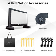 Load image into Gallery viewer, 16FT Inflatable Projector Screen 16:9 HD Double Side Movie Screen w/ Carry Bag
