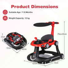 Load image into Gallery viewer, 6-in-1 Baby Walker Toddler Push Car with Canopy and Wheels
