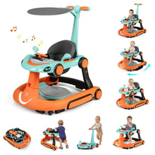 Load image into Gallery viewer, 6-in-1 Baby Walker Toddler Push Car with Canopy and Wheels
