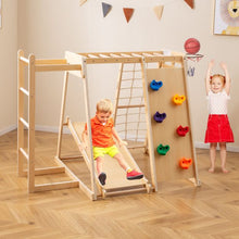 Load image into Gallery viewer, 6-in-1 Jungle Gym with Slide and Rock Climbing for 3-14 Years Olds
