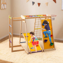 Load image into Gallery viewer, 6-in-1 Jungle Gym with Slide and Rock Climbing for 3-14 Years Olds
