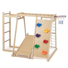 Load image into Gallery viewer, 6-in-1 Jungle Gym with Slide and Rock Climbing for 3-14 Years Olds
