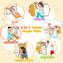 Load image into Gallery viewer, 6-in-1 Jungle Gym with Slide and Rock Climbing for 3-14 Years Olds
