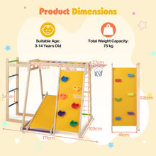 Load image into Gallery viewer, 6-in-1 Jungle Gym with Slide and Rock Climbing for 3-14 Years Olds
