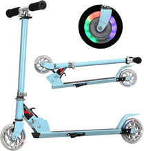 Load image into Gallery viewer, Folding Kick Push Scooter with 2 Flashing Wheels and Adjustable T-bar
