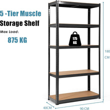 Load image into Gallery viewer, COSTWAY 5 Tier Garage Shelving Unit, Height Adjustable Boltless Storage Rack
