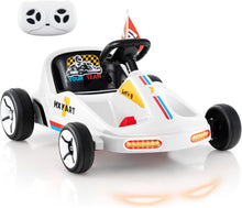Load image into Gallery viewer, 12V Electric Go Kart, Kids Battery Powered Car with Remote Control, Music, Story, Flags
