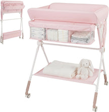 Load image into Gallery viewer, Diaper Changing Station with 3 Position Adjustable Level and 4 Universal Wheels
