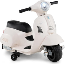 Load image into Gallery viewer, Kids Electric Motorbike, 6V Battery Powered Licensed Vespa Motorcycle with Training Wheels
