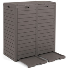 Load image into Gallery viewer, 62 Gallon Waterproof Double Bucket Outdoor Trash Can
