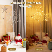 Load image into Gallery viewer, 6FT Hinged Artificial Snow Flocked Xmas Tree with 600 Branch Tips
