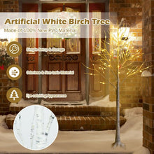 Load image into Gallery viewer, 6FT Hinged Artificial Snow Flocked Xmas Tree with 600 Branch Tips
