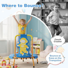 Load image into Gallery viewer, EN71 Certified Cute Children Trampoline with Foam Padded Handle
