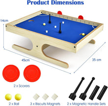 Load image into Gallery viewer, Magnetic Football Table, Mini Tabletop Game Tables with 2 Scores, 2 Balls, 2 Magnetic Handle Sets, 3 Magnets, Wooden Air Hockey Arcade Sports Tables
