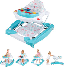 Load image into Gallery viewer, Baby Walker, 6 in 1 Foldable Toddler Push Along Walker with Wheels, Music Tray, Lights and Rocker Mode
