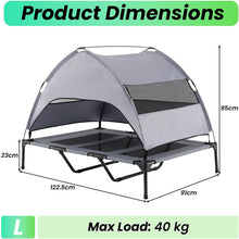 Load image into Gallery viewer, Elevated Dog Bed with Canopy and Removable Shade Tent for Small Dogs
