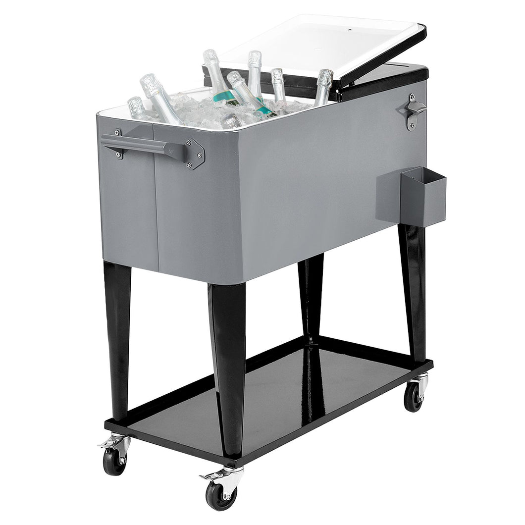 76 litre Outdoor Ice Rolling Cooler Cart