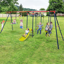 Load image into Gallery viewer, 7-in-1 Kids Swing Set with 2 Swings for Kids Aged 3-10 Years Old
