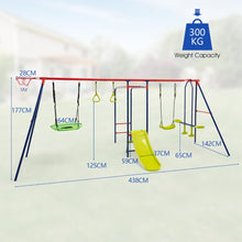 Load image into Gallery viewer, 7-in-1 Kids Swing Set with 2 Swings for Kids Aged 3-10 Years Old

