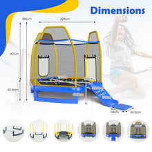 Load image into Gallery viewer, 7 Feet Hexagonal Trampoline with Slide and Safety Enclosure Net
