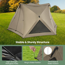 Load image into Gallery viewer, 6-Sided Family Tent with Rainfly, Skylight, 3 Doors, 3 Windows
