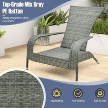 Load image into Gallery viewer, 3-Piece Oversized Wicker Adirondack Set with Comfy Seat Cushions
