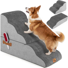 Load image into Gallery viewer, Dog Steps for Bed, 4/5-Step Modular Dog Stairs with Non-slip Bottom
