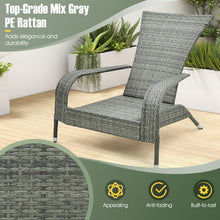 Load image into Gallery viewer, 3-Piece Oversized Wicker Adirondack Set with Comfy Seat Cushions
