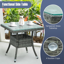 Load image into Gallery viewer, 3-Piece Oversized Wicker Adirondack Set with Comfy Seat Cushions
