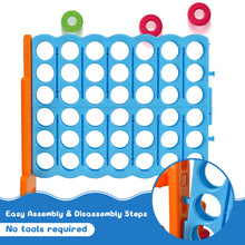 Load image into Gallery viewer, Giant 4 in a Row Game Jumbo Connect 4 Garden Games w/42 Rings Basketball Hoop
