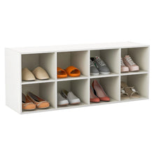 Load image into Gallery viewer, 8 Grid Shoe Bench 2 in 1 Shoe Organizer with 8 Storage Cubbies
