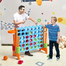 Load image into Gallery viewer, Giant 4 in a Row Game Jumbo Connect 4 Garden Games w/42 Rings Basketball Hoop
