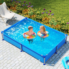 Load image into Gallery viewer, Above Ground Swimming Pool Outdoor Rectangular Pool for Kids above 3 with Metal Frame
