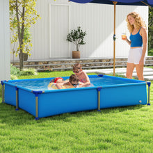 Load image into Gallery viewer, Above Ground Swimming Pool Outdoor Rectangular Pool for Kids above 3 with Metal Frame
