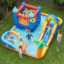 Load image into Gallery viewer, Beach-Themed Inflatable Water Slide with Climbing Wall
