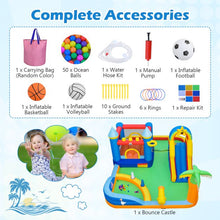 Load image into Gallery viewer, Beach-Themed Inflatable Water Slide with Climbing Wall
