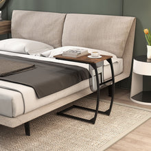 Load image into Gallery viewer, C-Shaped Compact Sofa Side Snack Table for Small Space Living Room
